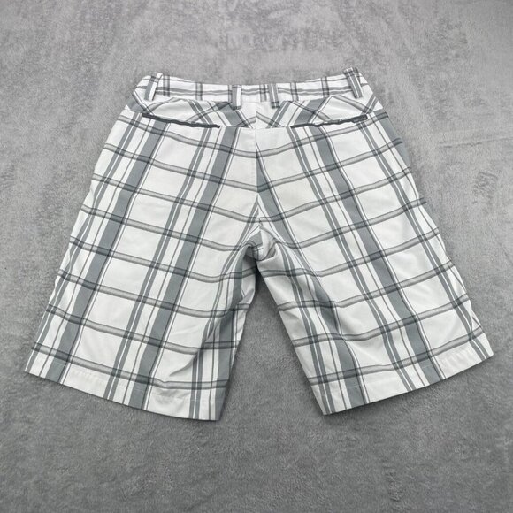 Marmot Hybrid Golf Shorts Mens Size 30 Gray Plaid Walking Golfing Casual Preppy - Picture 7 of 11